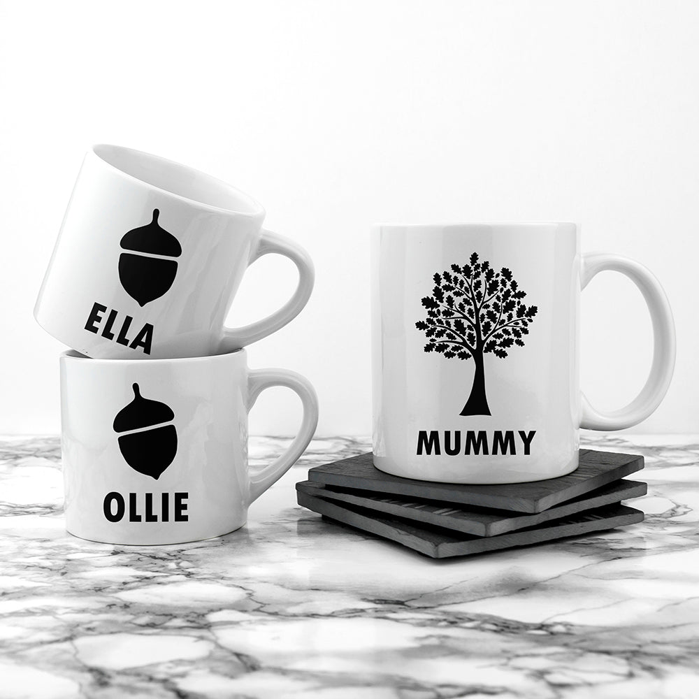 Personalised Personalised Mummy & Me Acorn Mugs