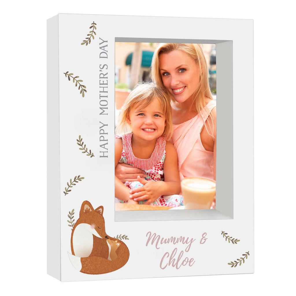 Personalised Mummy And Me Fox 5x7 Inch Box Photo Frame