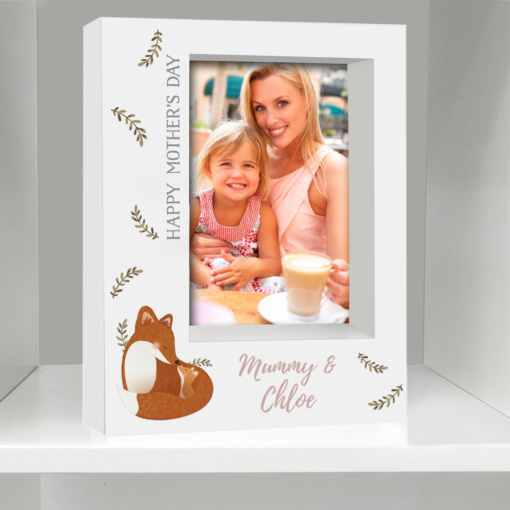 Personalised Mummy And Me Fox 5x7 Inch Box Photo Frame