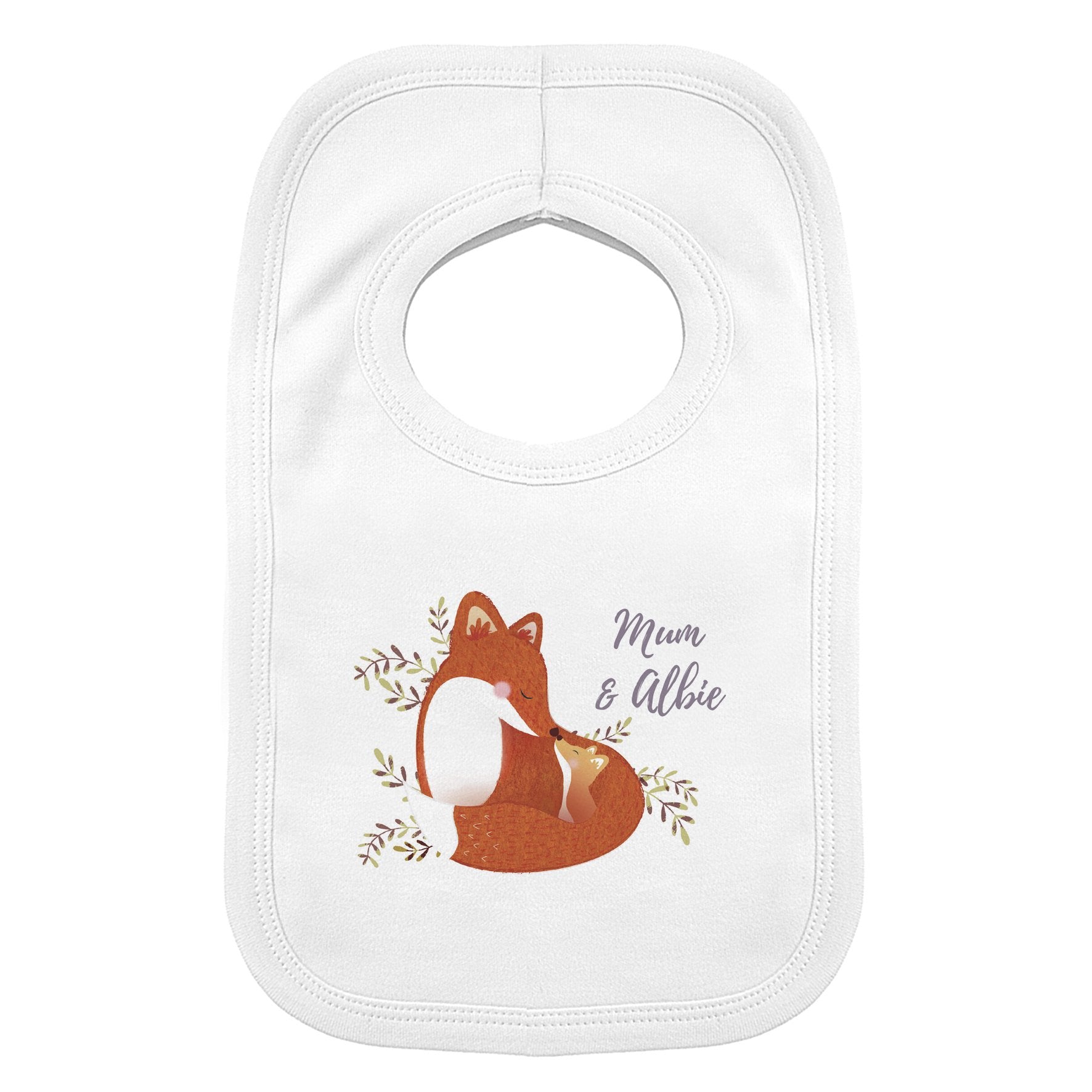 Personalised Mummy And Me Fox Bib