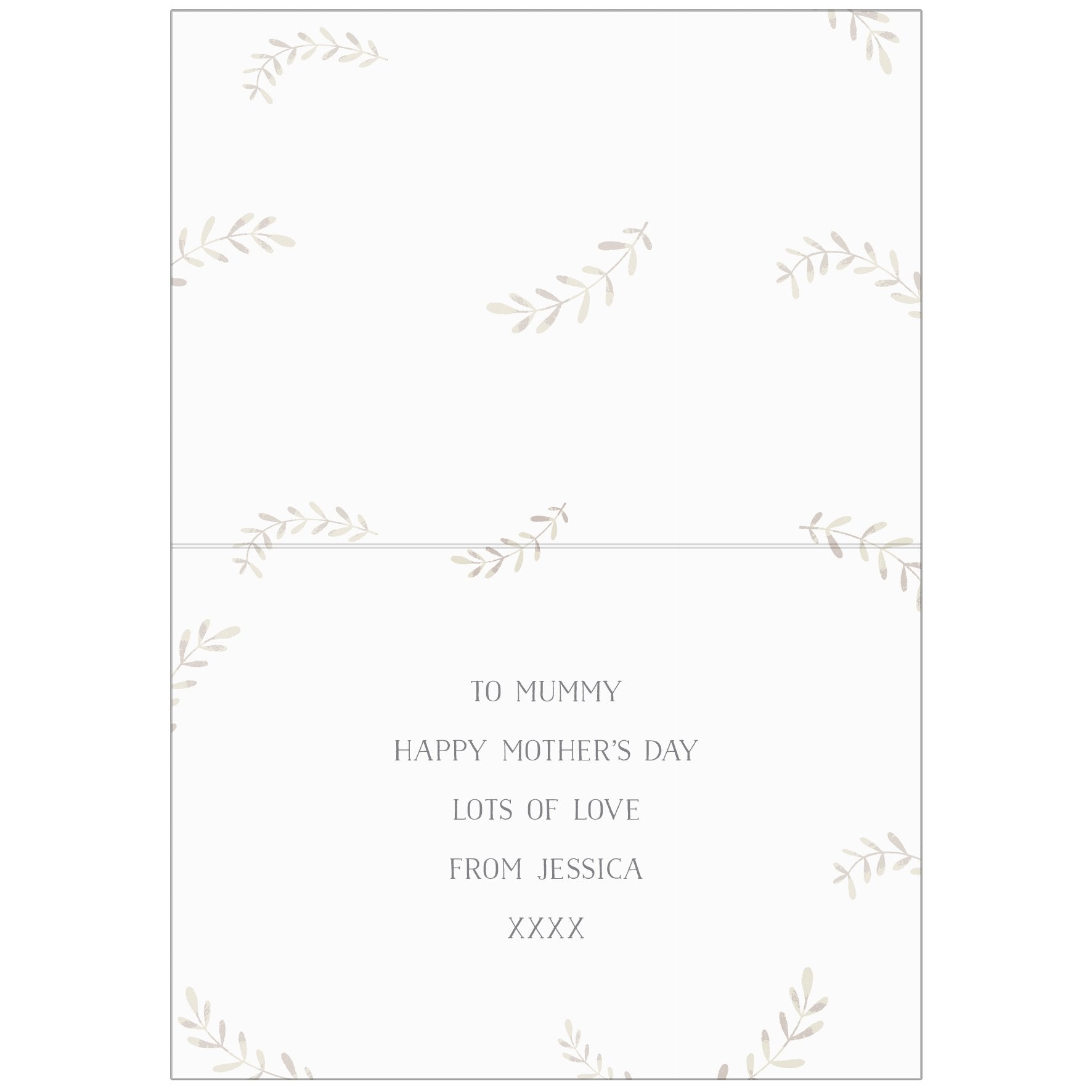Personalised Mummy And Me Fox Card