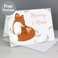 Personalised Mummy And Me Fox Card