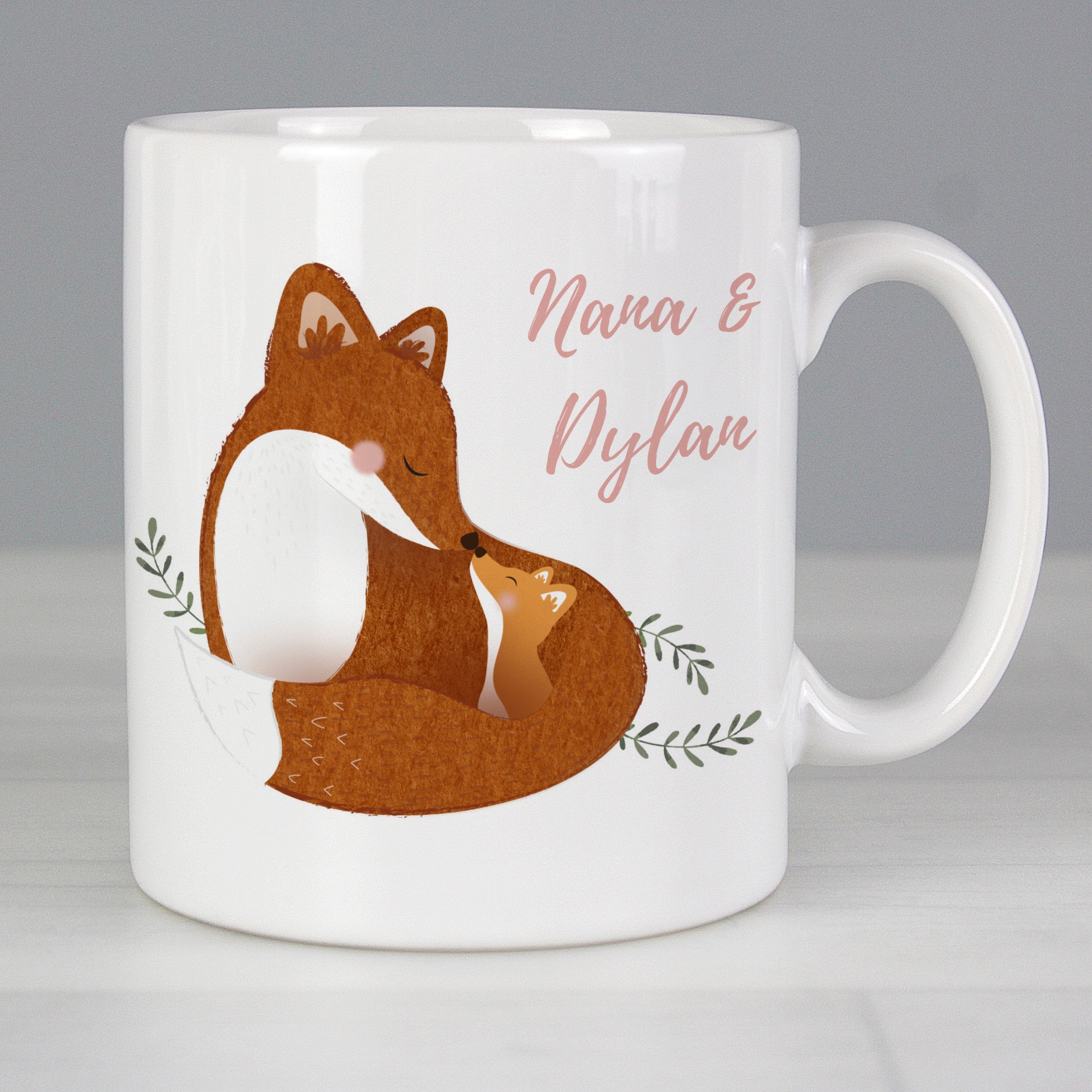 Personalised Mummy And Me Fox Mug