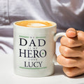Personalised My Dad Is My Hero Mug