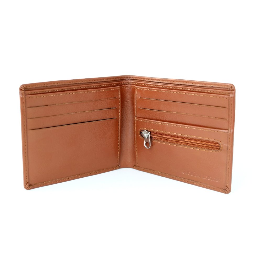 Personalised My Dad Is My Hero Tan Leather Wallet
