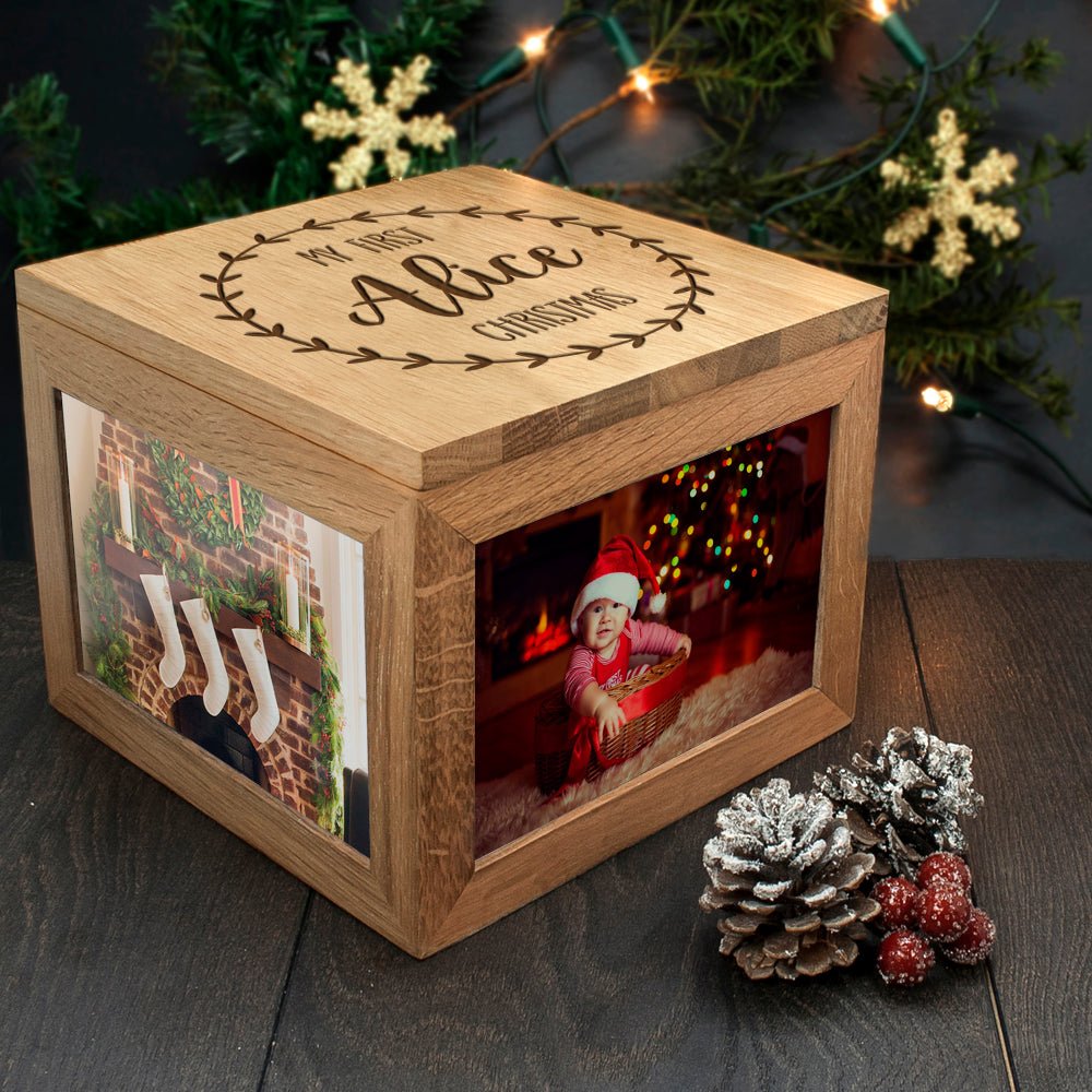 Personalised My First Christmas Memory Photo Cube