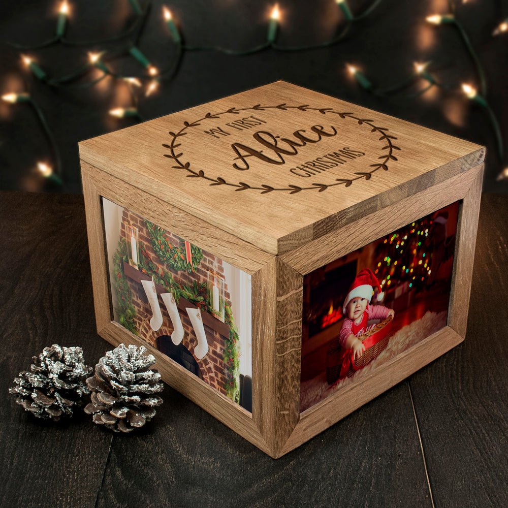 Personalised My First Christmas Memory Photo Cube