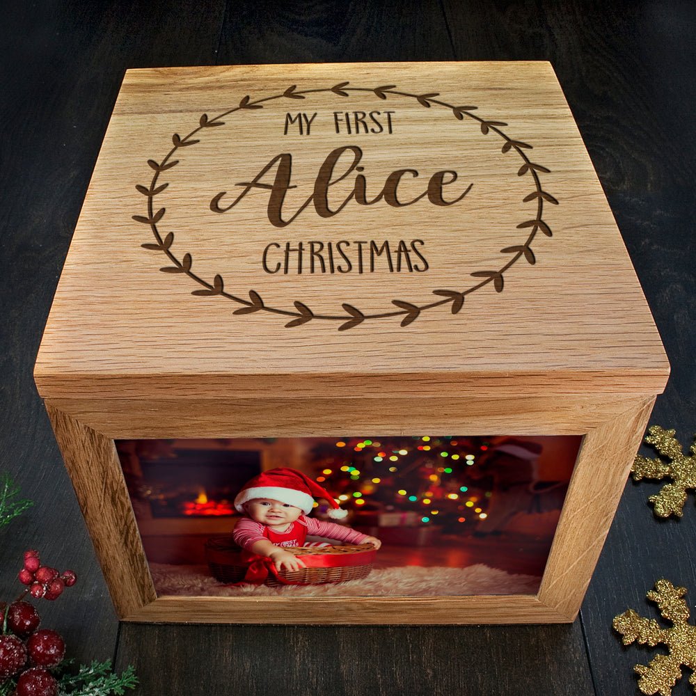 Personalised My First Christmas Memory Photo Cube