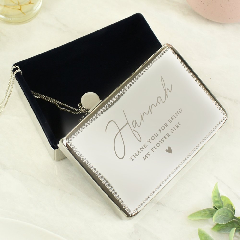 Personalised Name And Message Rectangular Jewellery Box