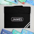 Personalised Name Only Black Book Bag