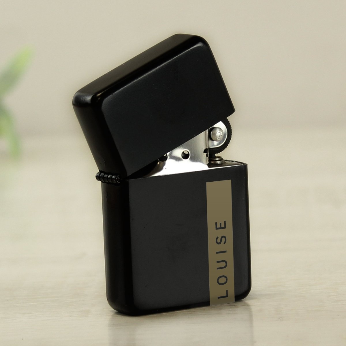 Personalised Name Only Black Lighter - Father's Day Gift