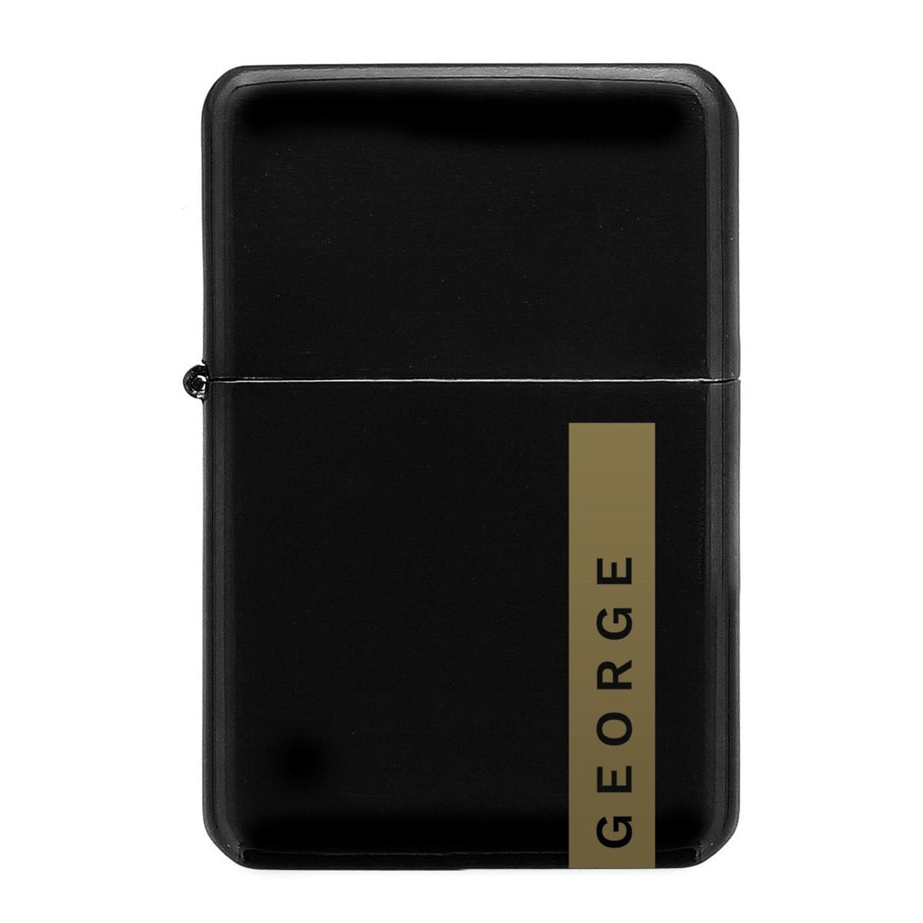 Personalised Name Only Black Lighter - Father's Day Gift