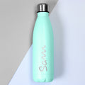 Personalised Name Only Island Mint Green Metal Insulated Drinks Bottle