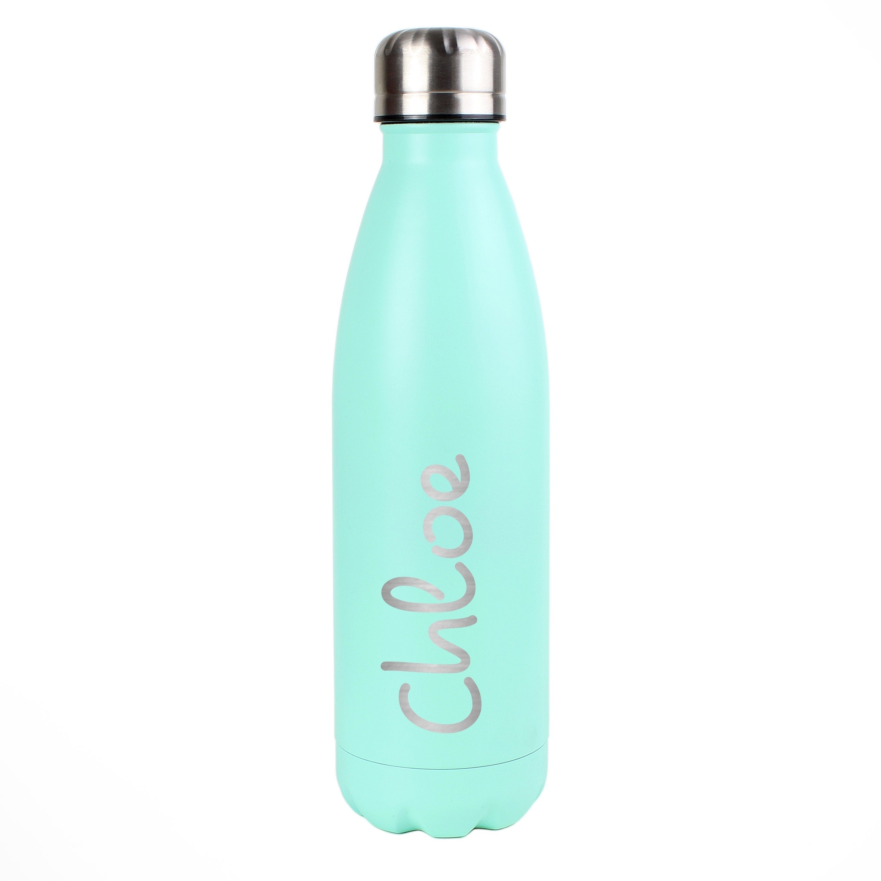 Personalised Name Only Island Mint Green Metal Insulated Drinks Bottle