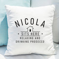 Personalised (Name) Sits Here Cushion