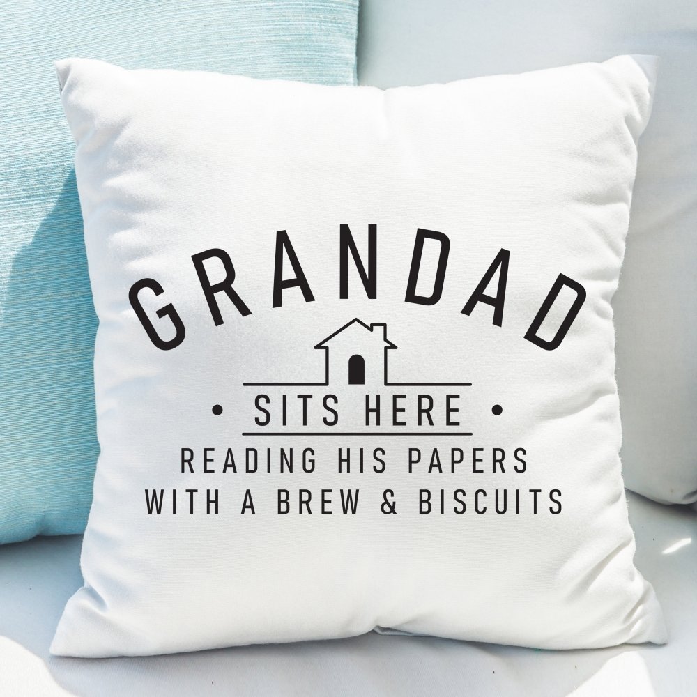 Personalised (Name) Sits Here Cushion