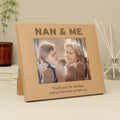 Personalised Nan & Me 7x5 Inch Landscape Wooden Photo Frame