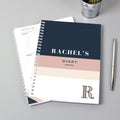 Personalised Navy Blush A5 Diary