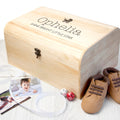 Personalised Personalised New Baby Keepsake Wooden Chest -  Pram