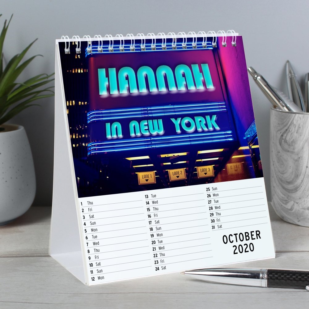 Personalised New York Desk 2026 Calendar