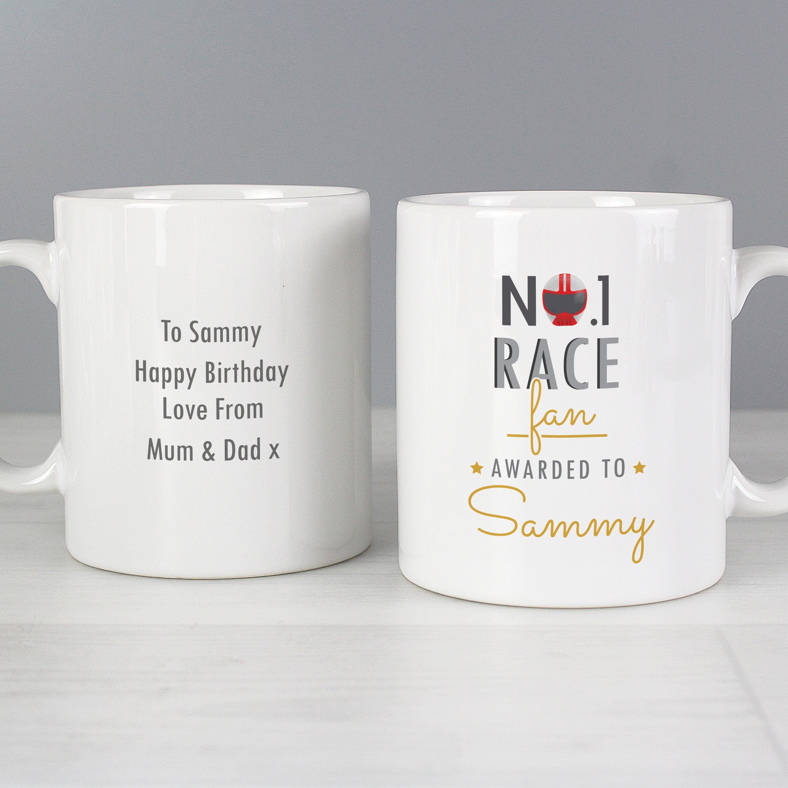 Personalised No.1 Race Fan Mug