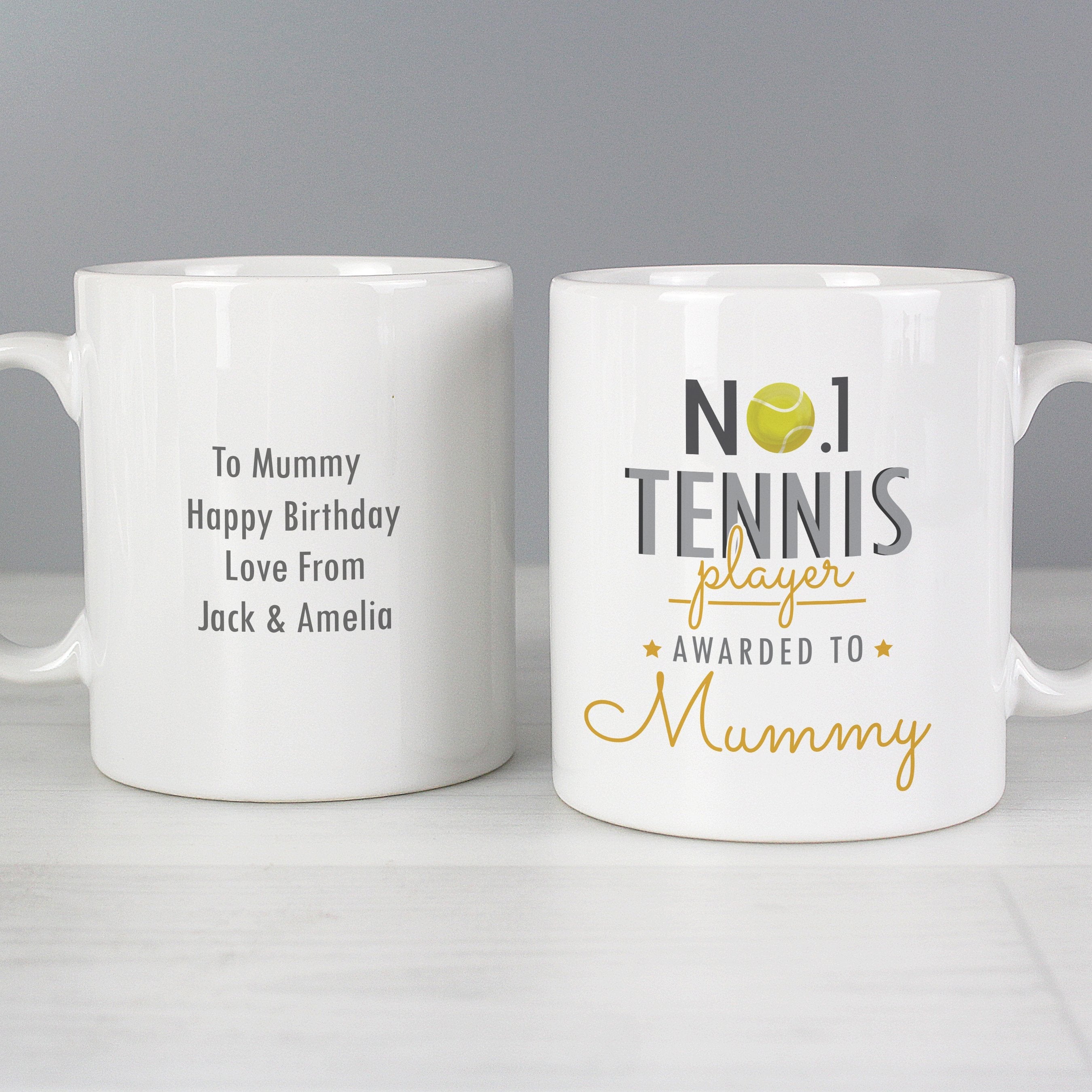 Personalised No.1 Tennis Player Mug