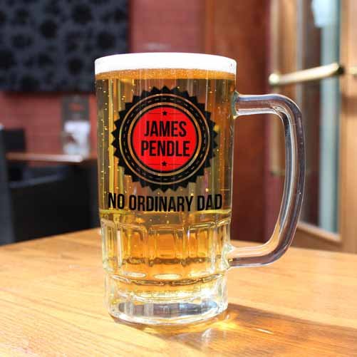 Personalised No Ordinary Dad Beer Glass Tankard