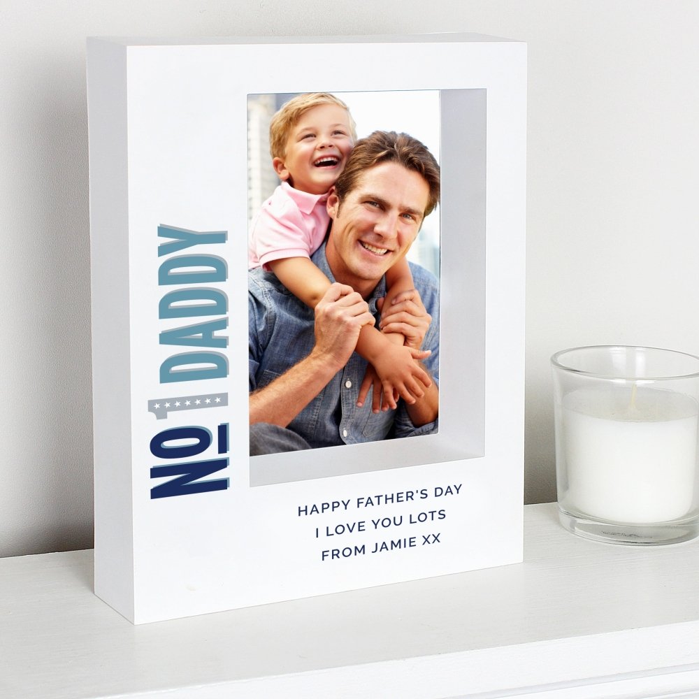 Personalised No.1 5x7 Inch Box Photo Frame