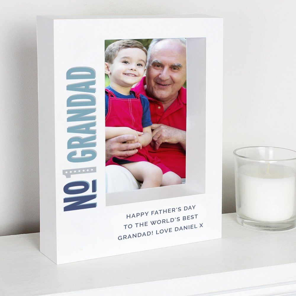 Personalised No.1 5x7 Inch Box Photo Frame