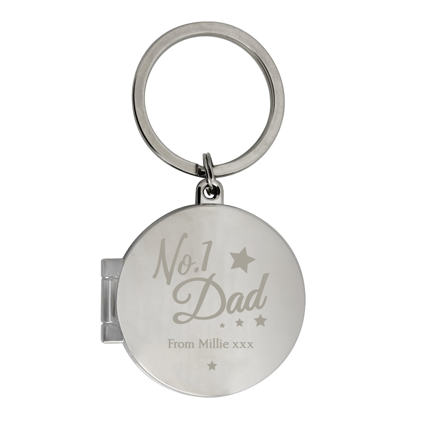 Personalised No1 Dad Photo Keyring