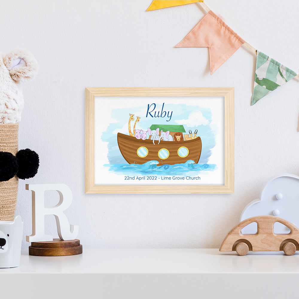 Personalised Personalised Noah's Ark Framed Print