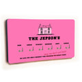 Personalised Novelty Fuscia 6 hook key holder - House