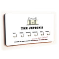 Personalised Novelty White 6 hook key holder - House