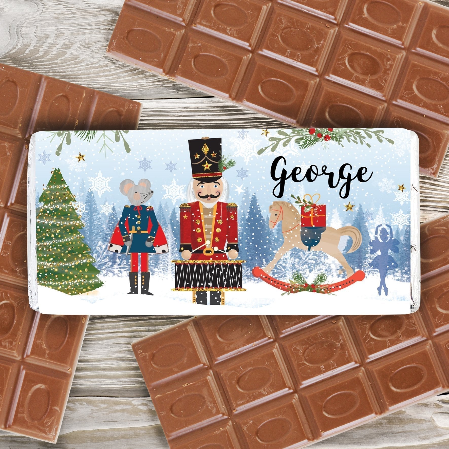 Personalised Nutcracker Milk Chocolate Bar