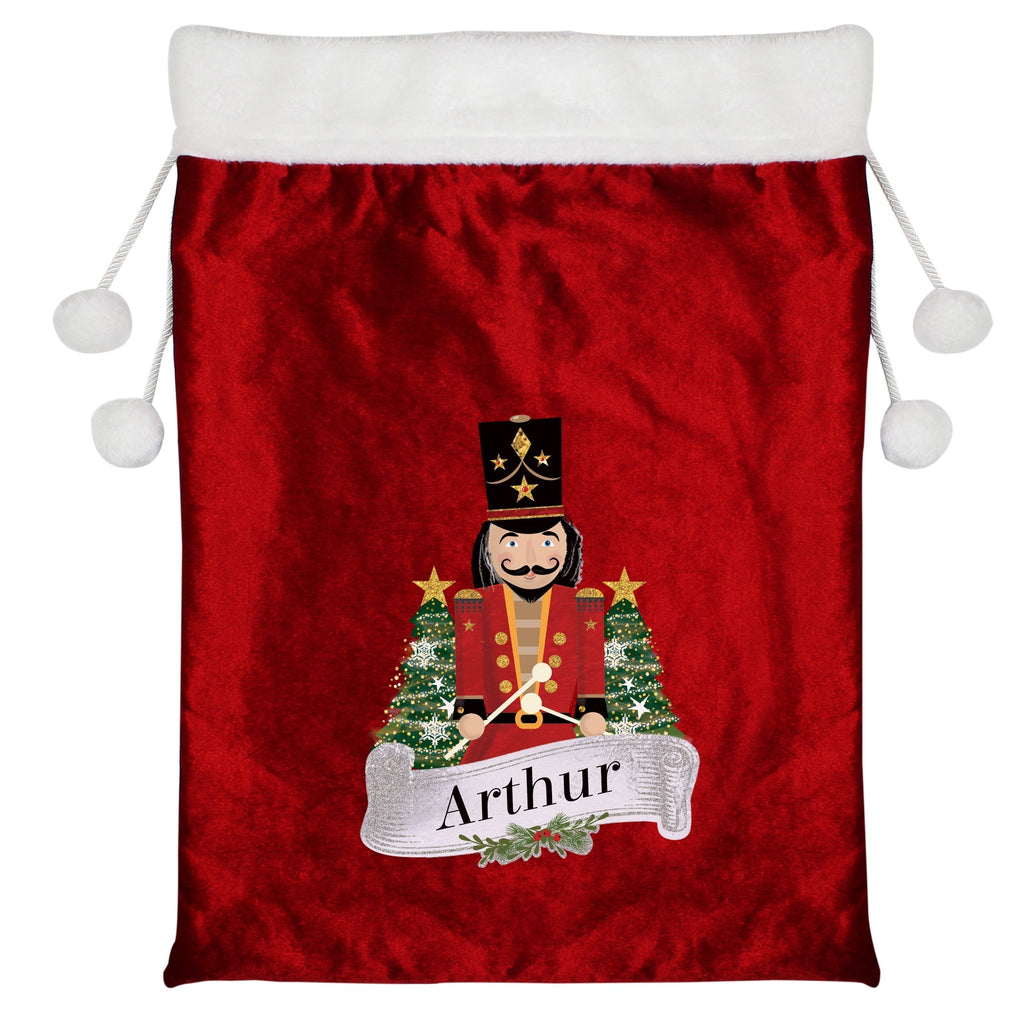 Personalised Nutcracker Red Children's Christmas Sack