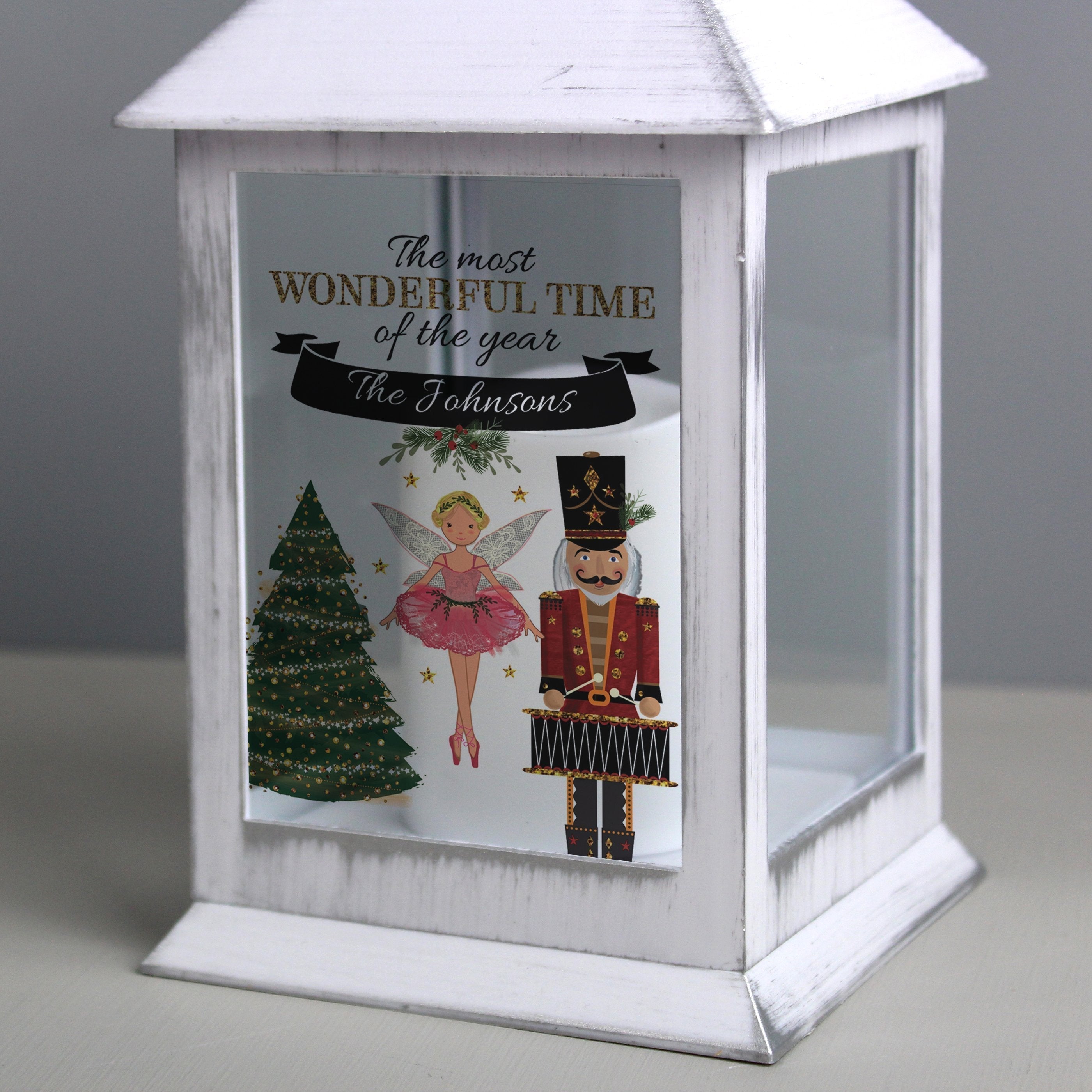 Personalised Nutcracker White Lantern