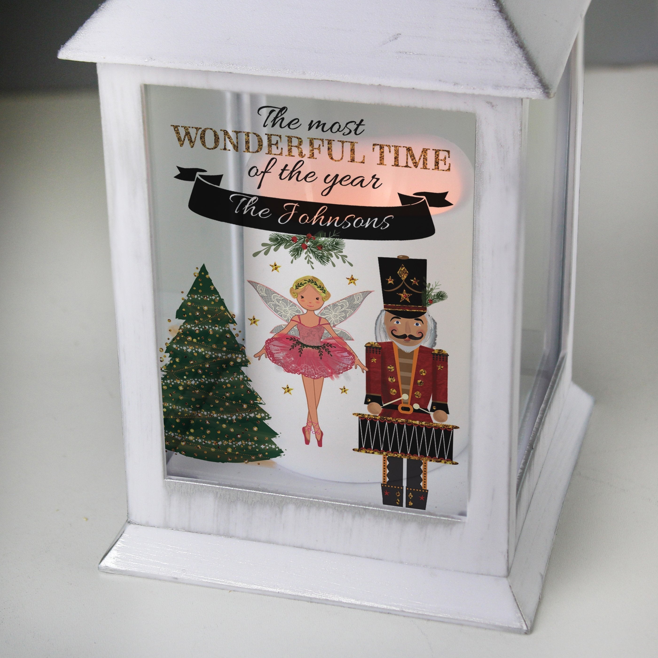 Personalised Nutcracker White Lantern