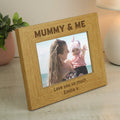 Personalised Oak Finish 6x4 Inch Mummy & Me Photo Frame