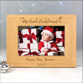 Personalised Oak Finish 6x4 Inch My First Christmas Photo Frame