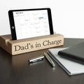 Personalised Oak Single Office Desk Tablet Holder