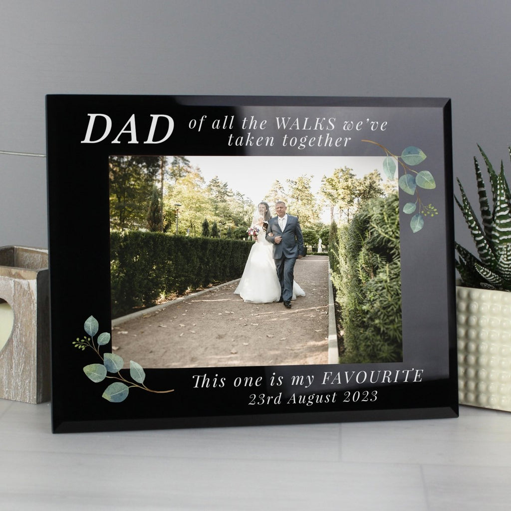 Personalised 'Of All The Walks' 5x7 Inch Glass Wedding Frame