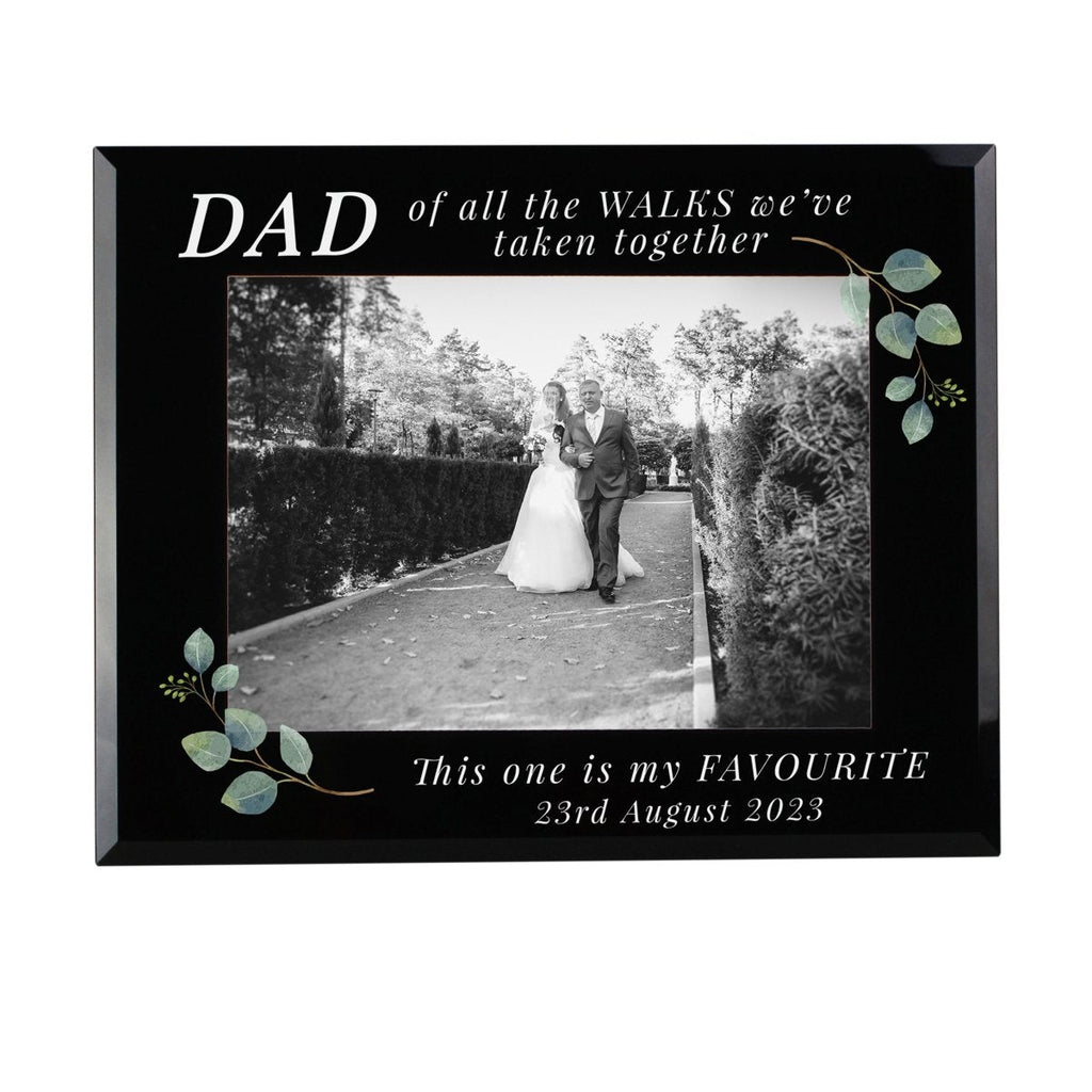 Personalised 'Of All The Walks' 5x7 Inch Glass Wedding Frame