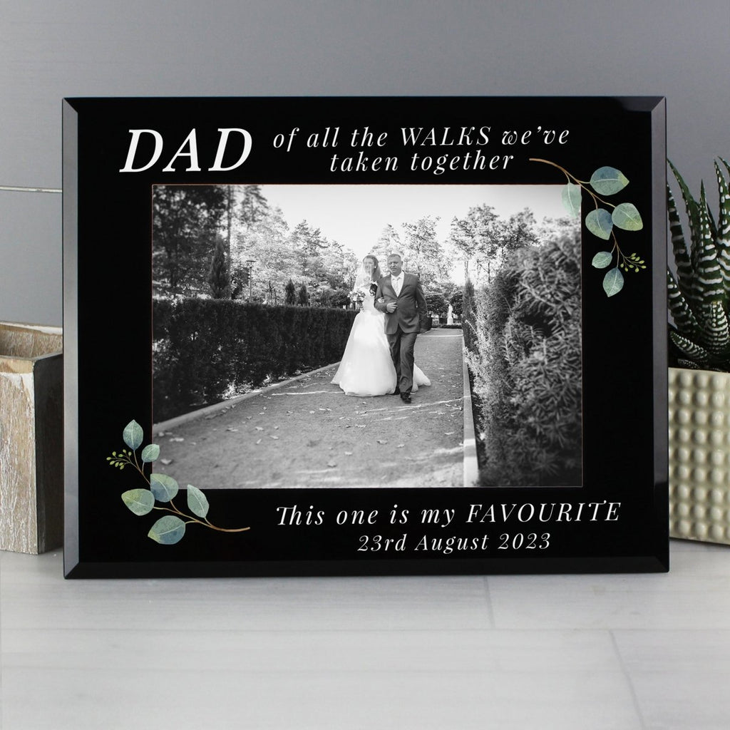 Personalised 'Of All The Walks' 5x7 Inch Glass Wedding Frame