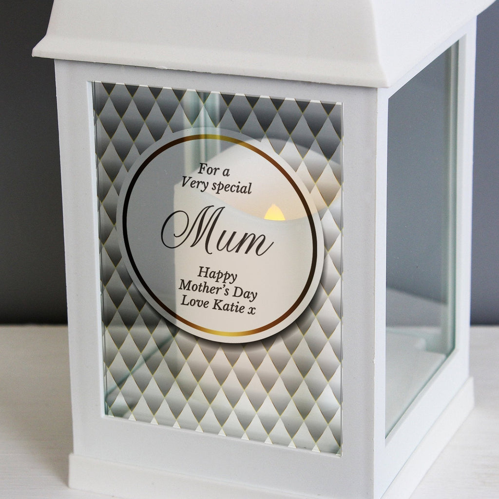 Personalised Opulent White Lantern