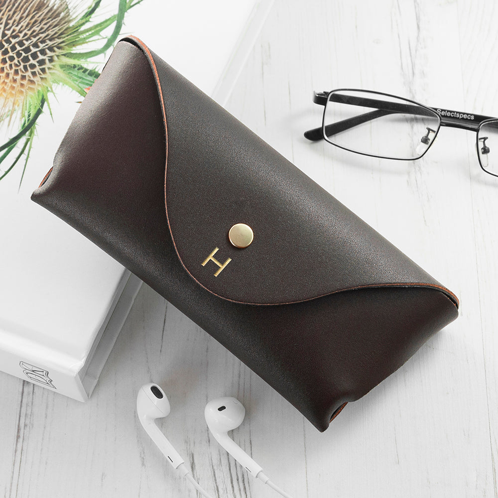 Personalised Personalised Origami Leather Glasses Case
