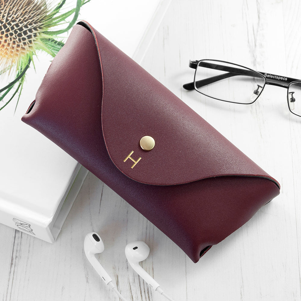 Personalised Personalised Origami Leather Glasses Case