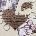 Personalised Our Family Heart Joining Keyrings
