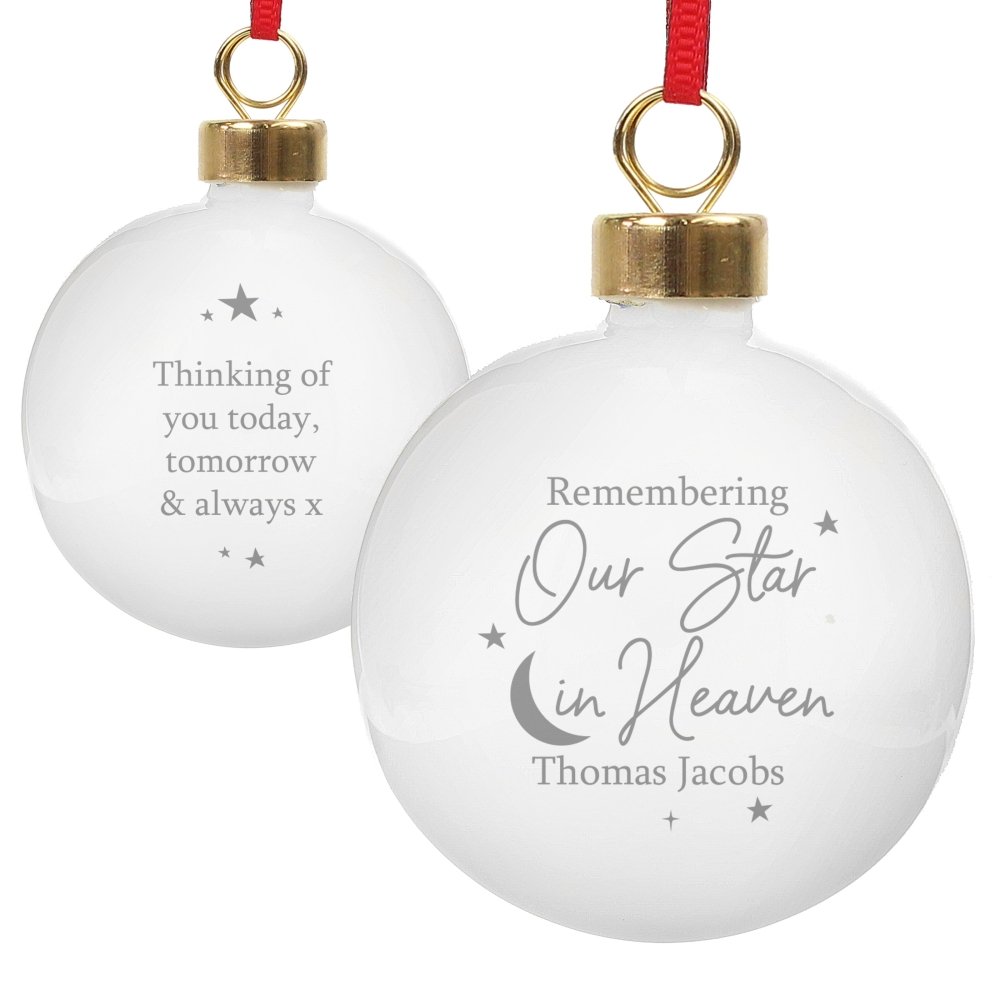 Personalised Our Star In Heaven Bauble