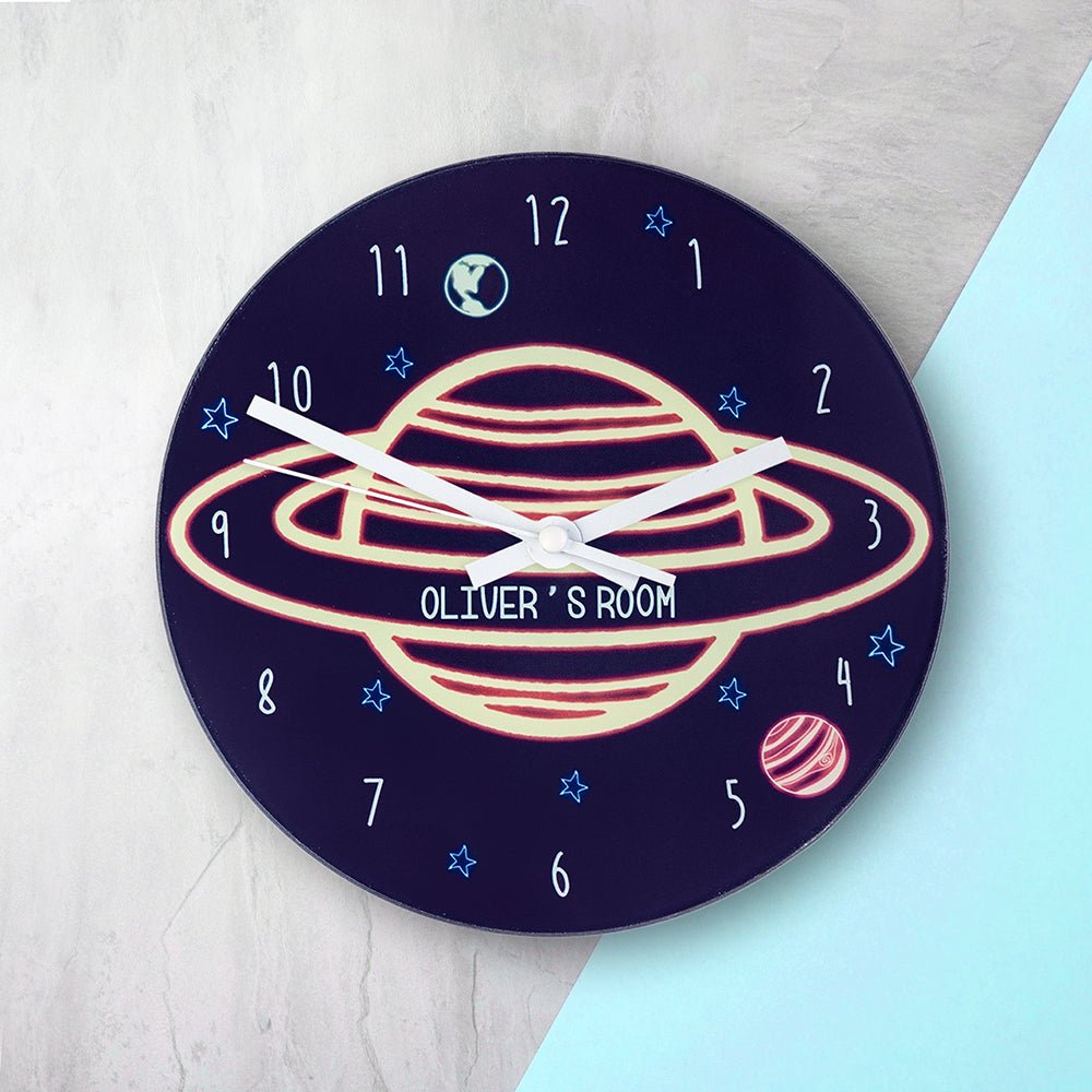 Personalised Out Of This World Space Wall Clock