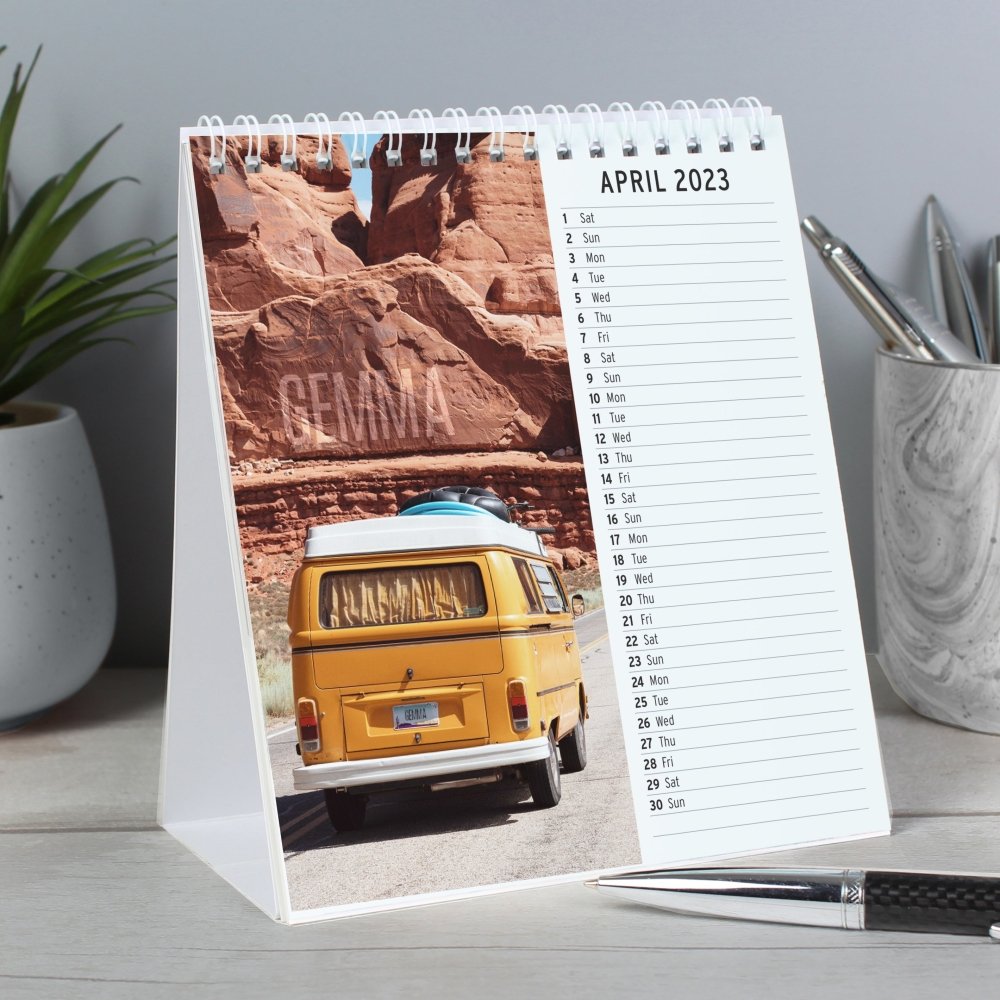 Personalised Outdoors Desk 2025 Calendar